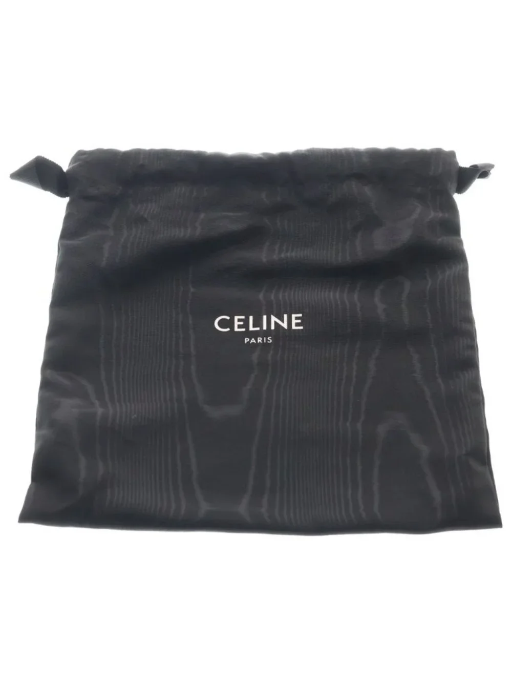 Celine Tee Ncueil Triomphe Smo le Shoulder Bag Black Leather